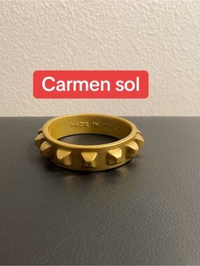 Carmen Sol Gold Pyramid-Stud Bracelet
